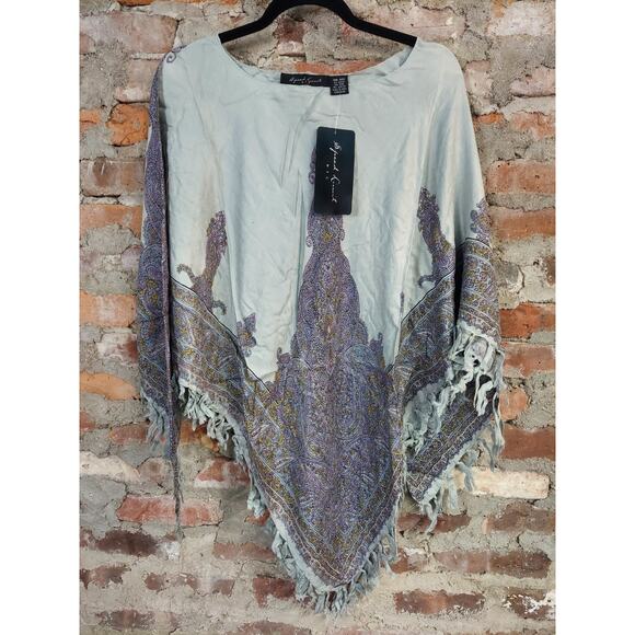 New Speed Limit Poncho Shaw Wool Blend Tassels D - Picture 1 of 3